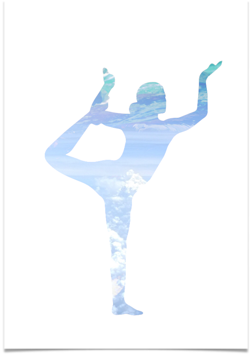 Silhouette einer Frau in Tänzerhaltung – Yoga für Anfänger